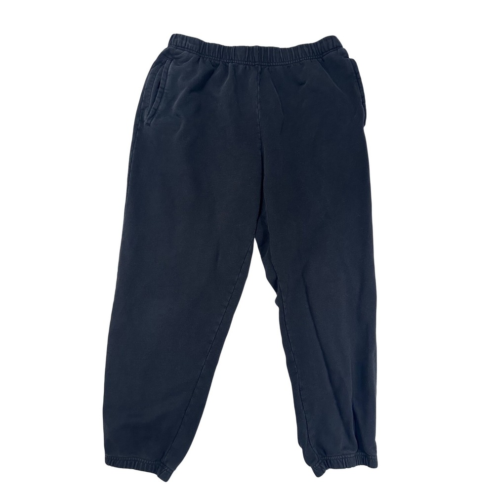 Skims Cotton Fleece Jogger Sweatpants Soot Black Relaxed Fit Casual size XL